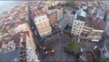385 yıl sonra Galata Kulesi'nden ilk atlayış kask kamerasında