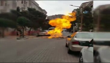 İstanbul'da doğalgaz borusu patladı