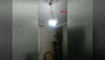 Van'da deprem anı görüntüsü