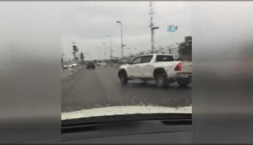 Trafik magandası kamerada