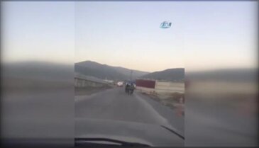 Tehlikeli yolculuk kamerada