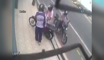 Motosiklet gasbı sivil polise takıldı