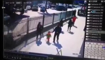 Çin'de akılalmaz kaza
