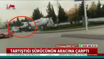 Beton mikseri terörü! İçinde hamile kadın olan araca defalarca çarptı