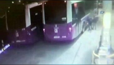 Benzin istasyonunda korkutan anlar