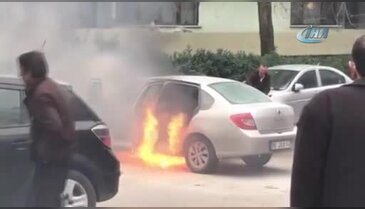 Bursa'da LPG'li araç alevlere teslim oldu!
