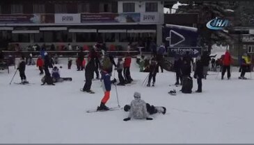 Bursa Uludağ'da yılbaşı yoğunluğu