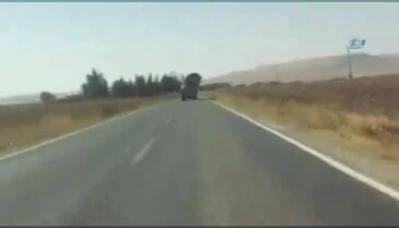 Aşırı yük taşıyan kamyon tehlike saçtı