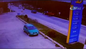 Bursa'da korkunç kaza güvenlik kamerasında