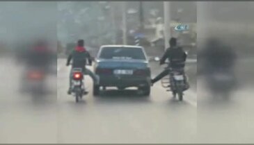 Arıza yapan otomobile 'ayaklı' destek kamerada