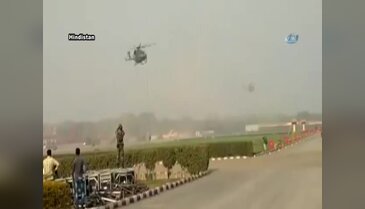 Helikopterden böyle düştüler