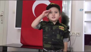 4 yaşında ama İstiklal Marşı'nın tamamını ezbere biliyor