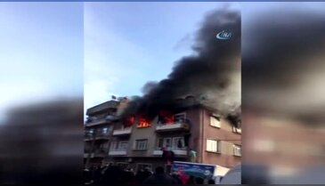 Alev kapanından böyle kurtuldular