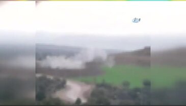 Fırtına obüsleri PYD mevzilerini böyle vurdu