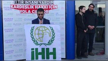 Bursa'dan Suriye'ye yardım 11 yardım tırı gönderildi