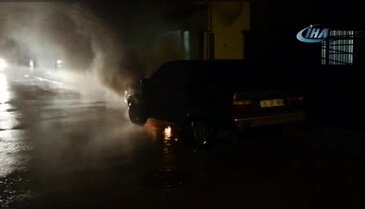 Bursa'da LPG'li otomobil alev aldı