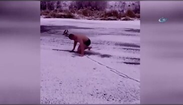 Köpeği kurtarmak için ölümü göze aldı
