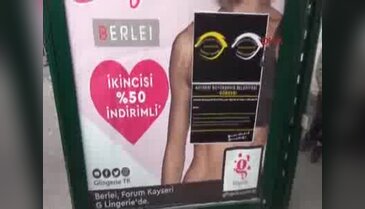 Kayseri'de sutyen reklamını 'ahlaksız' diye kapattılar
