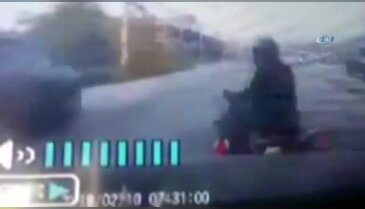 Kadın sürücü metrelerce sürüklendi