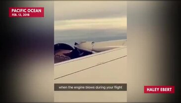 Havada dehşet! Uçağın motoru parçalanmaya başladı