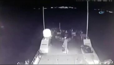 Türk ve Yunan botlarının çarpışma anı kameralarda