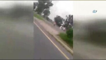 Trafikteki tehlikeli şov kötü bitti