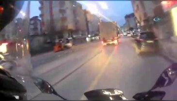 Motosikletli ölümden döndü