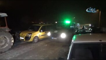 Katliamın ardından anne ve 2 çocuğu gece defnedildi!
