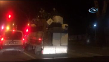 Bursa'da eşyaların tepesinde ölümüne yolculuk
