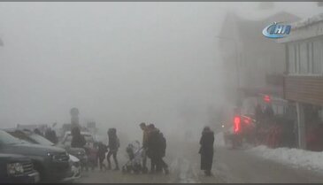 Bursa Uludağ yoğun kar ve sise rağmen doldu taştı!