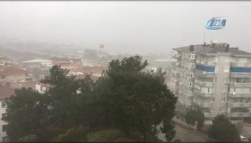 Bursa Mudanya'da şiddetli yağmur ve dolu etkili oldu!