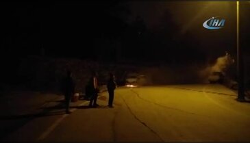 LPG'li otomobil Bursa Uludağ Yolu'nda alev alev böyle yandı...