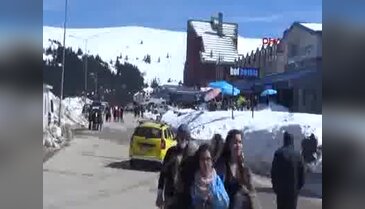 Bursa Uludağ'da hafta sonu yoğunluğu