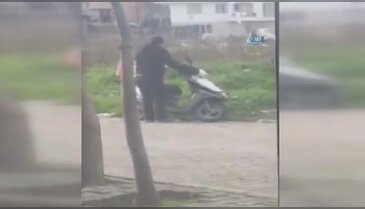 Fırsatçı motosiklet hırsızı kameraya yansıdı