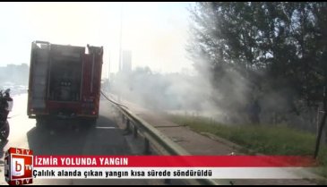 Bursa İzmir yolunda korkutan yangın