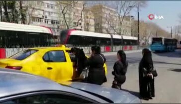 Taksicilerin 'kısa mesafe' pazarlığı kameraya yansıdı