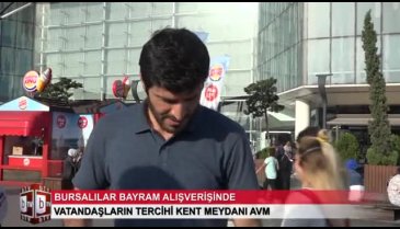 Bursalılar bayram alışverişi için Kent Meydanı AVM'ye koştu (SÖZ BURSALILARDA)