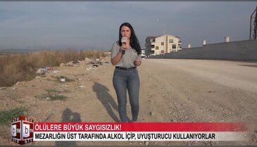 Bursa'da mezarlıkta içki içip alem yapıyorlar! (ÖZEL HABER)