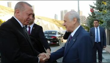 Erdoğan'dan Bahçeli'ye 'geçmiş olsun' ziyareti
