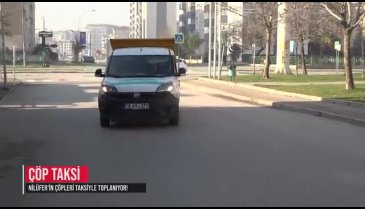 Bursa'da çöpler taksiyle toplanıyor