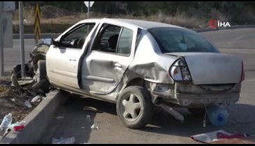 Kırıkkale'de iki otomobilin çarptığı kazada aynı aileden 4 kişi yaralandı