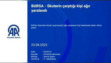 Bursa'da skuterin çarptığı kişi ağır yaralandı