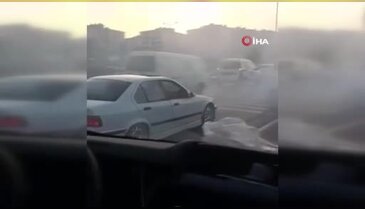 Görüntüler Bursa'dan! Yol kapatıp, lastik yaktılar