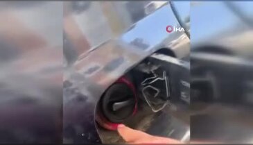 Aracına yakıt aldı, hayatının şokunu yaşadı! Çektiği video ise viral oldu