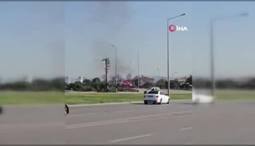Anayolda geri geri ilerledi, kazaya karıştı olay yerinden böyle kaçtı