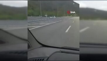 Kilometrelerce yolu ters şeritten gitti