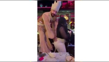 Gece kulübünde olay görüntü! Kapalı kadın twerk attı