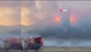 Bursa'daki yangın büyüyor! Boğaz yolu çift yönlü trafiğe kapandı...