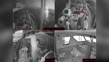 3- İsrail askerlerinin Sumud Filosu'ndaki tekneye baskın anı kamerada