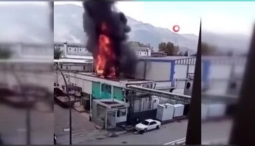 Bursa'da fabrika alev alev yandı!